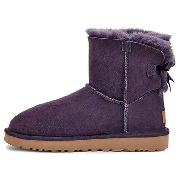 (WMNS) UGG Mini Bailey Bow II Fleece Lined Purple 1016501-NSAD
