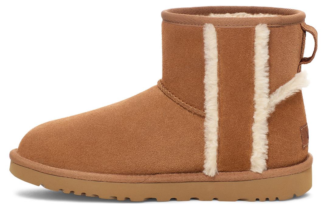 (WMNS) UGG Classic Mini Shearling Logo 'Chestnut' 1153473-CHE