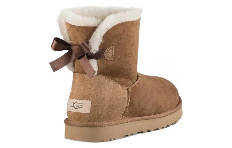 (WMNS) UGG Australia Mini Bailey Bow II Chestnut Boots 1016501-CHE