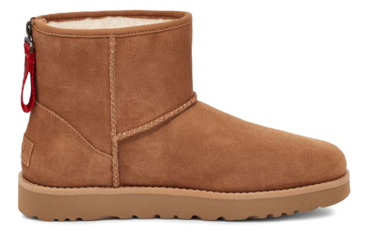 (WMNS) UGG Classic Mini Logo Zip 'Chestnut' 1122671-CHE