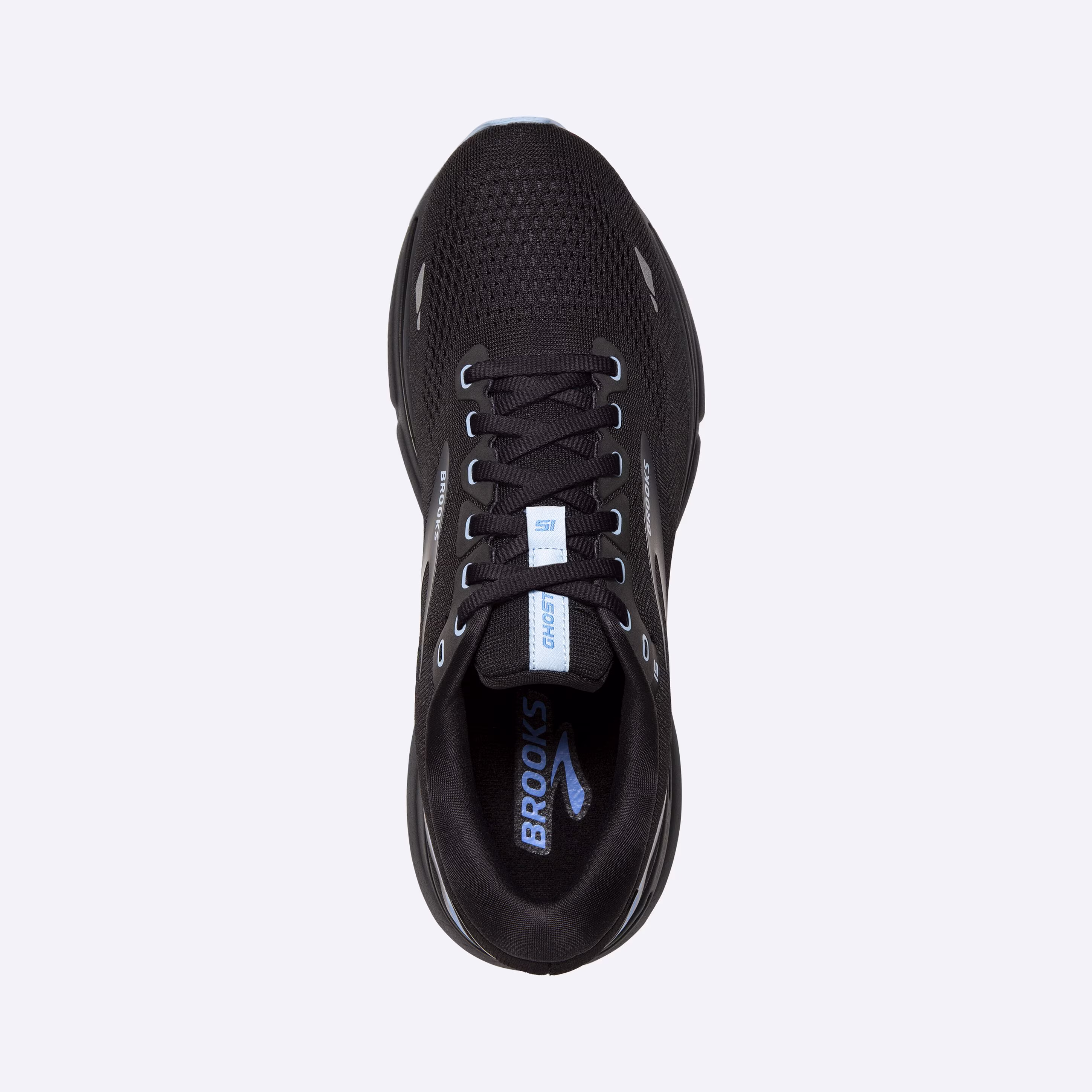 Men's Brooks, Ghost 15 Neutral Running Shoe -- Black/Ebony/Marina