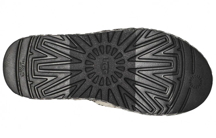 (WMNS) UGG Fluffita Cali Collage Slipper Beige Black 1118750-BKGY