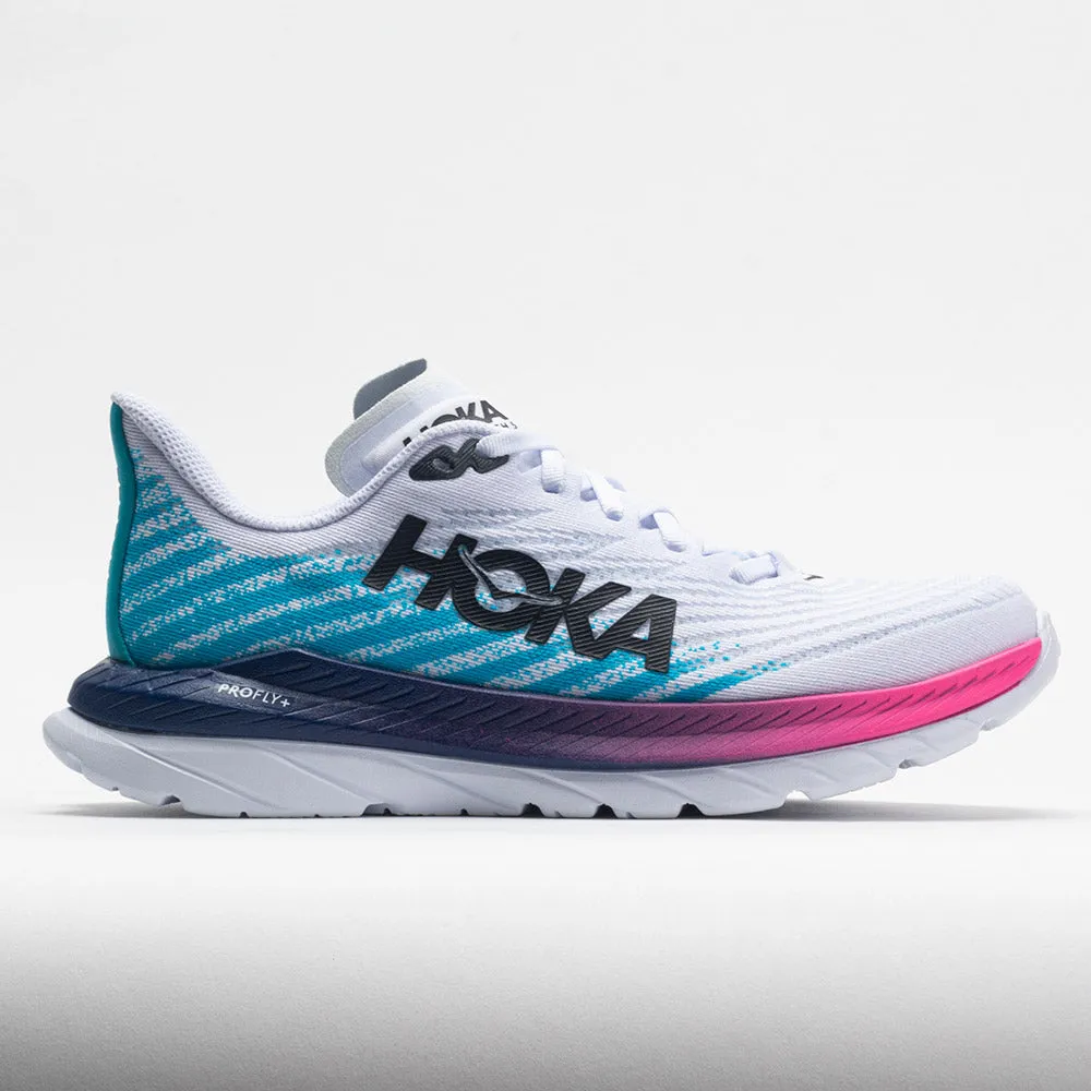 Hoka One One Mach 5 Women's White/Scuba Blue