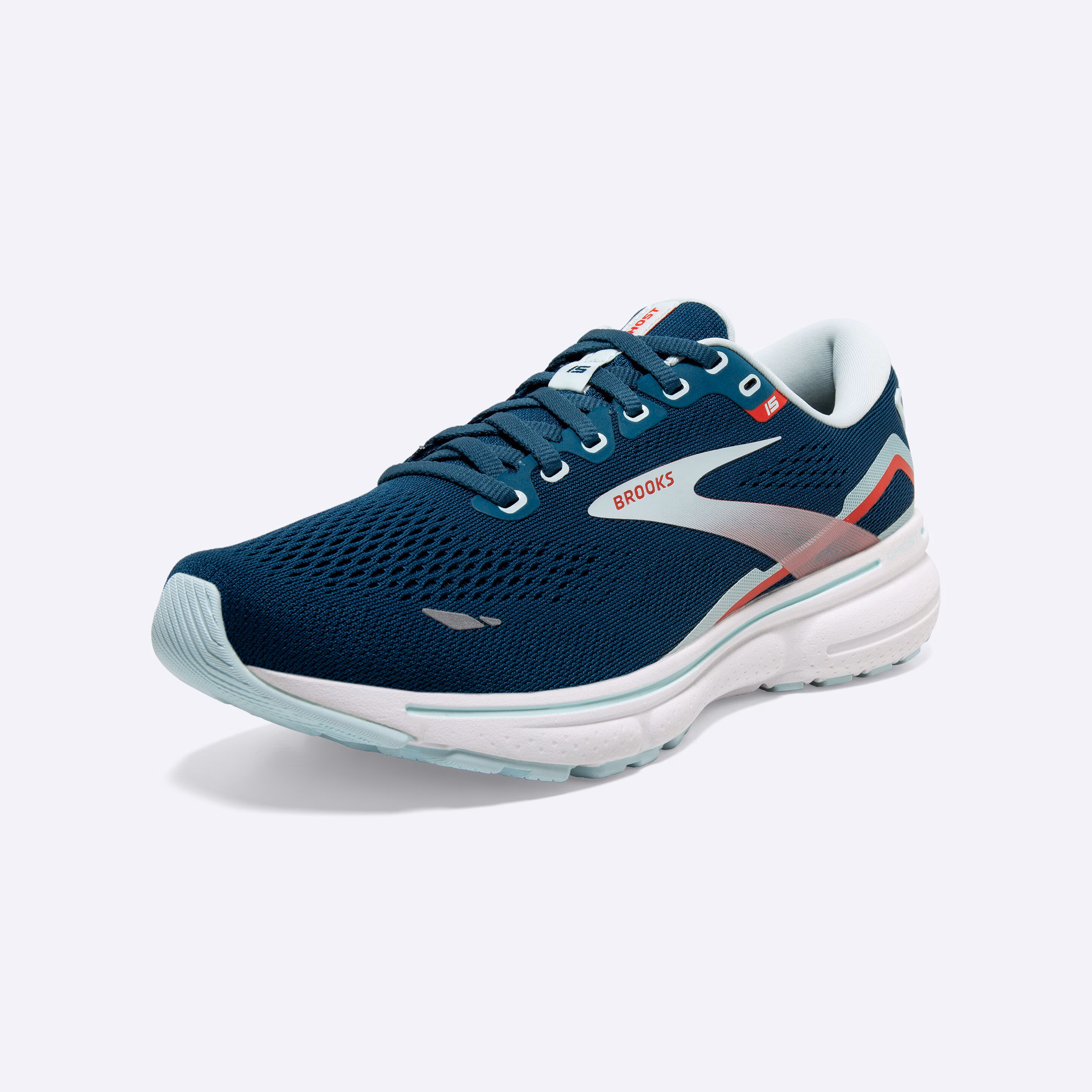 Women's Brooks, Ghost 15 Neutral Running Shoe -- Legion Blue/Blue/Bittersweet