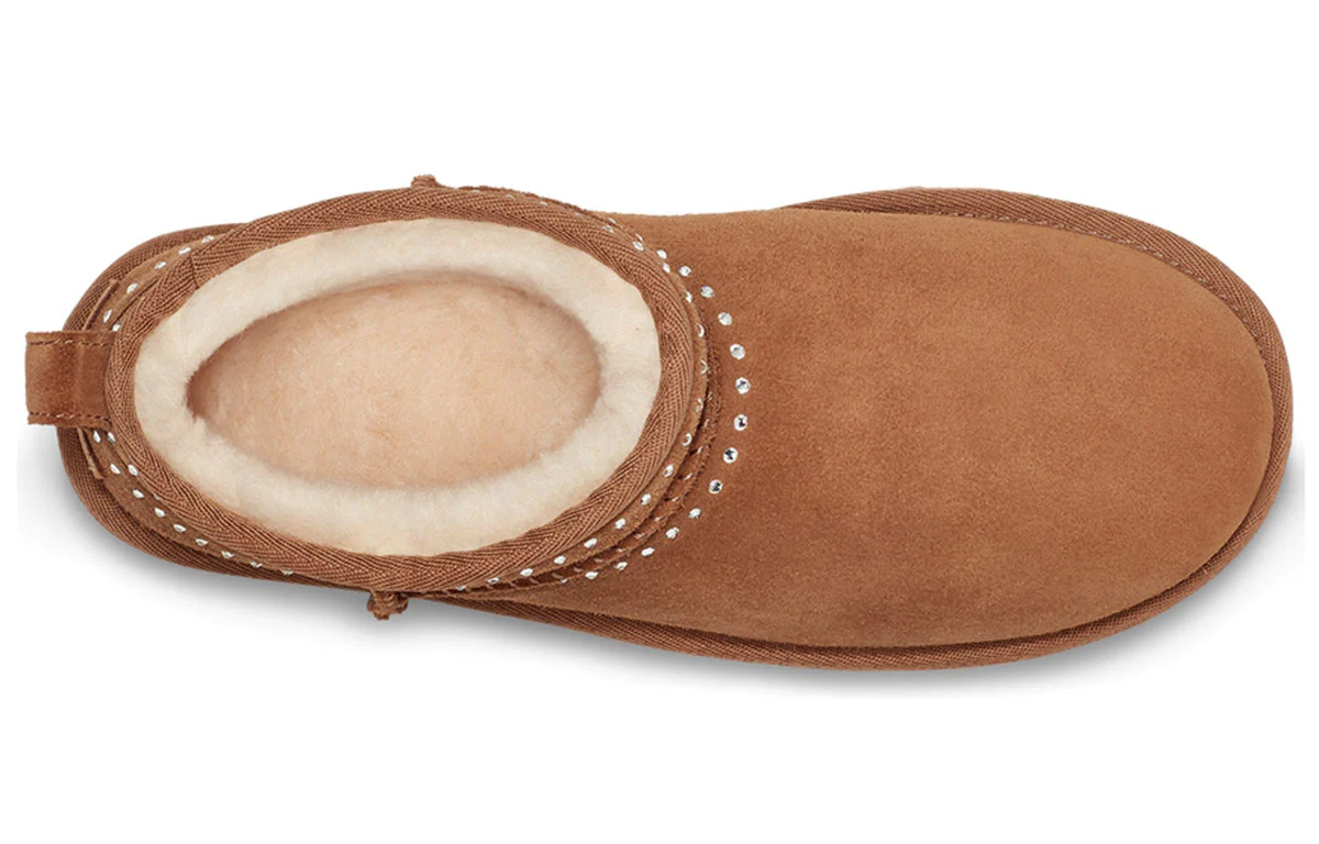 (WMNS) UGG Classic Ultra Mini Bling 'Chestnut' 1119871-CHE