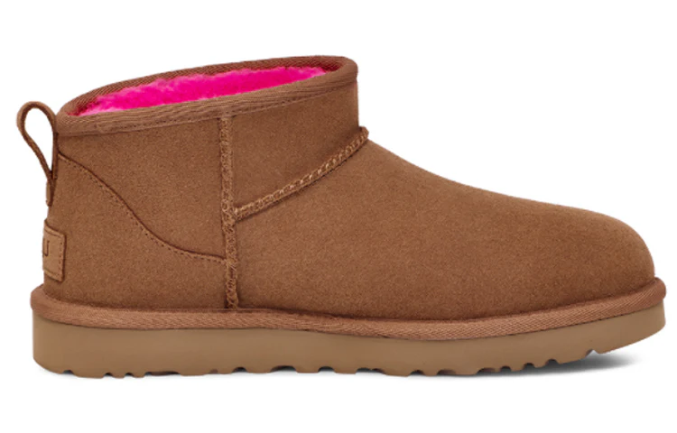 (WMNS) UGG Classic Ultra Mini Broken Logo 'Chestnut Pink' 1126373-CTPNK