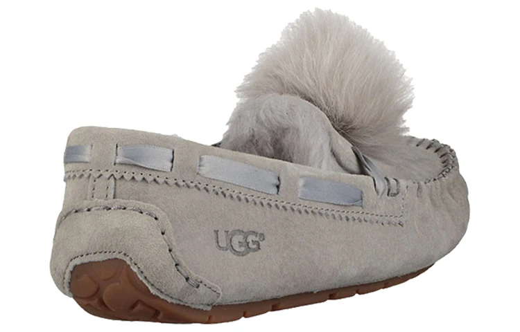 (WMNS) UGG Dakota Pom Pom Slip on Grey 1019015-SEL