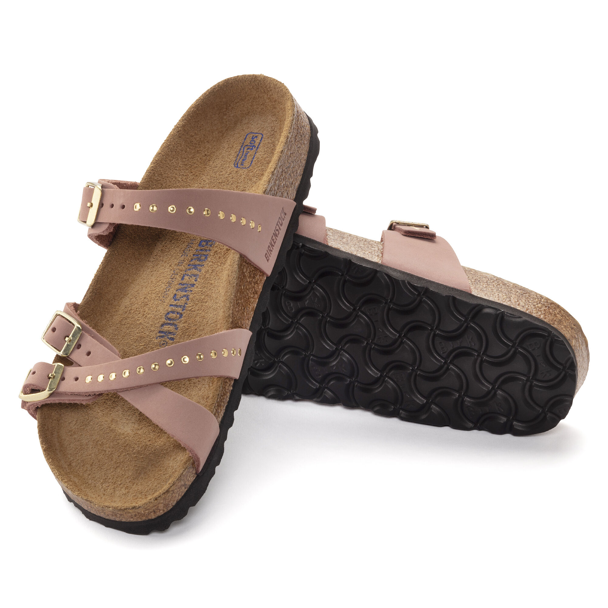 Franca Soft Footbed Nubuck Leather - Old Rose