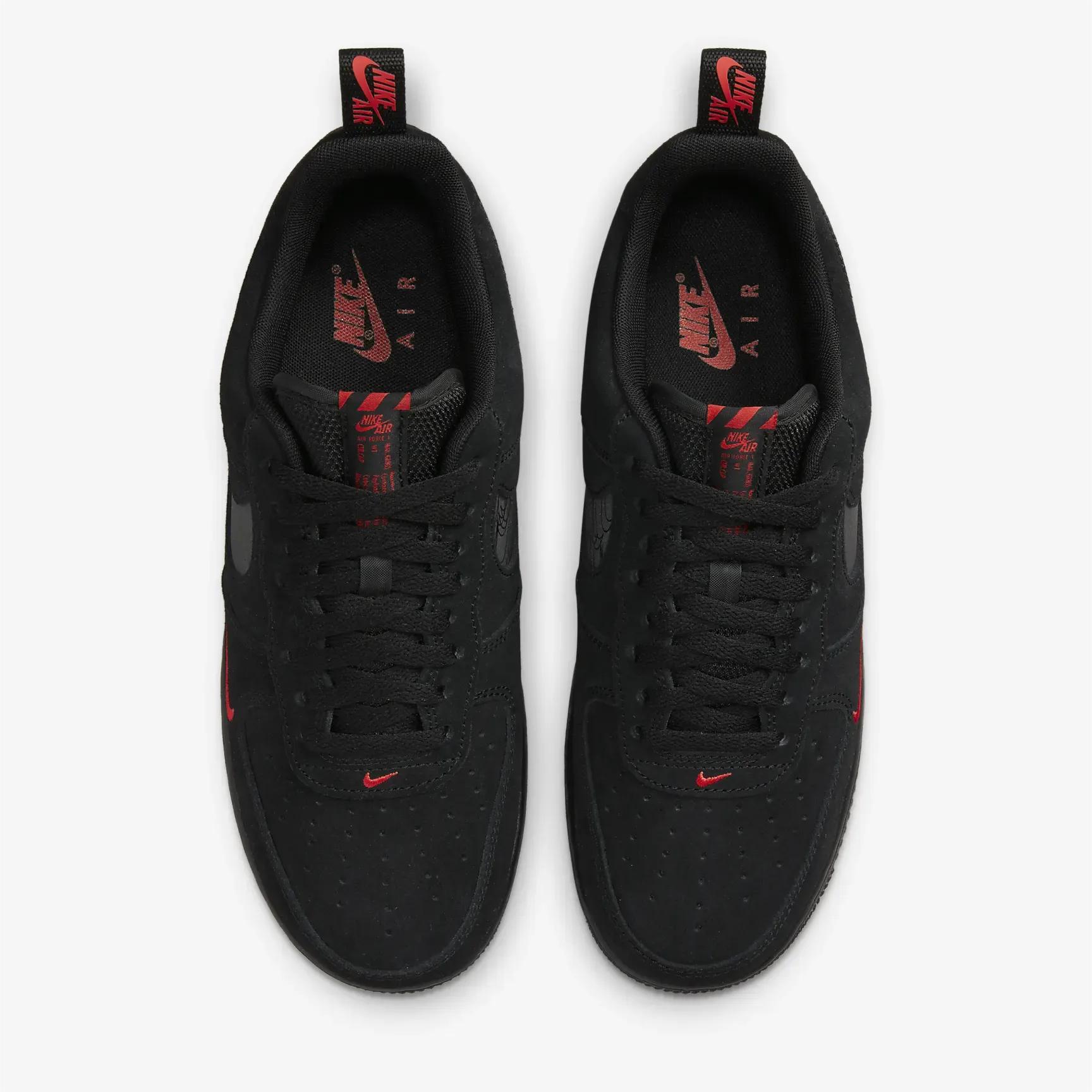 NIKE Air Force 1 Low Multi-Swoosh Black Crimson