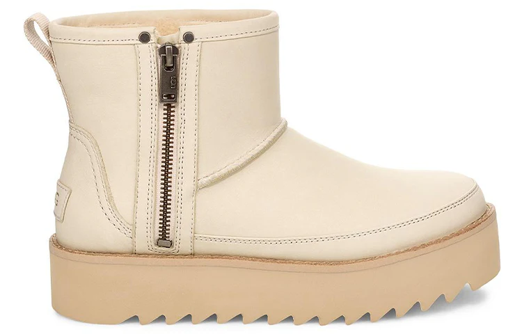 (WMNS) UGG F19 Classic Rebel Biker Mini Fleece Lined Pink 1105313-BONE