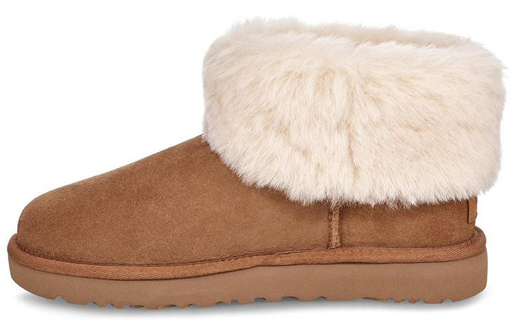 (WMNS) UGG Classic Mini Fluff Fleece Lined Brown 1106757-CHE
