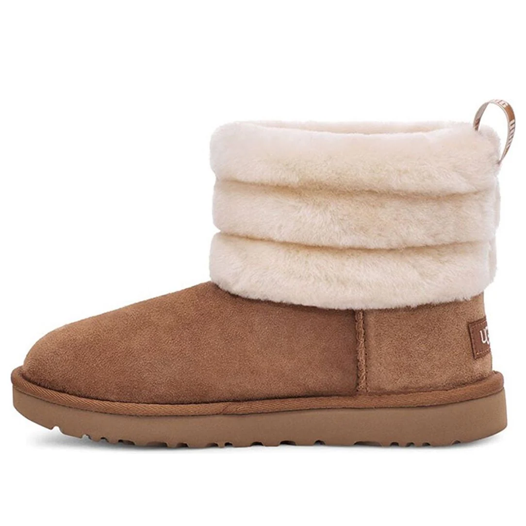 (WMNS) UGG Classic Mini Fluff Quilted Boot 'Chestnut Brown' 1098533-CHE