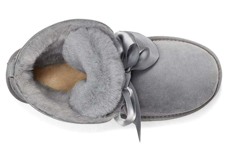 (WMNS) UGG Gita Bow Mini Fleece Lined Blue Gray 1098360-GYS