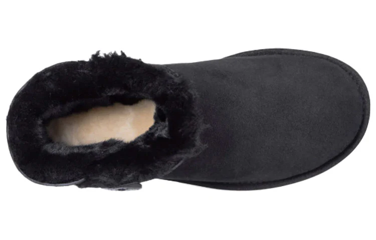 (WMNS) UGG Mini Bailey Button II Boot Fleece Lined Black 1016422-BLK