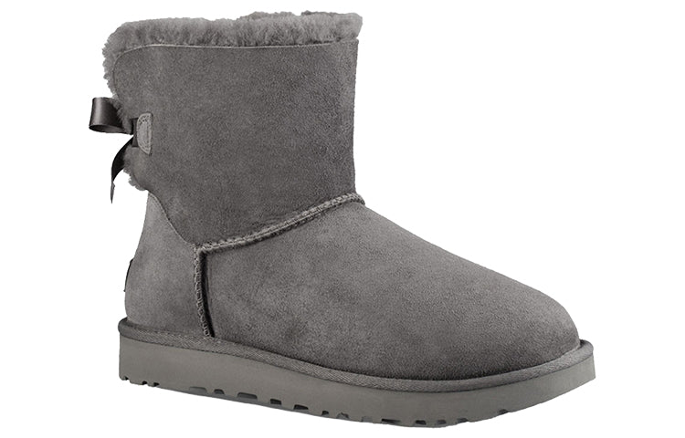 (WMNS) UGG Mini Bailey Bow II Boot Snow boots Grey 1016501-GREY