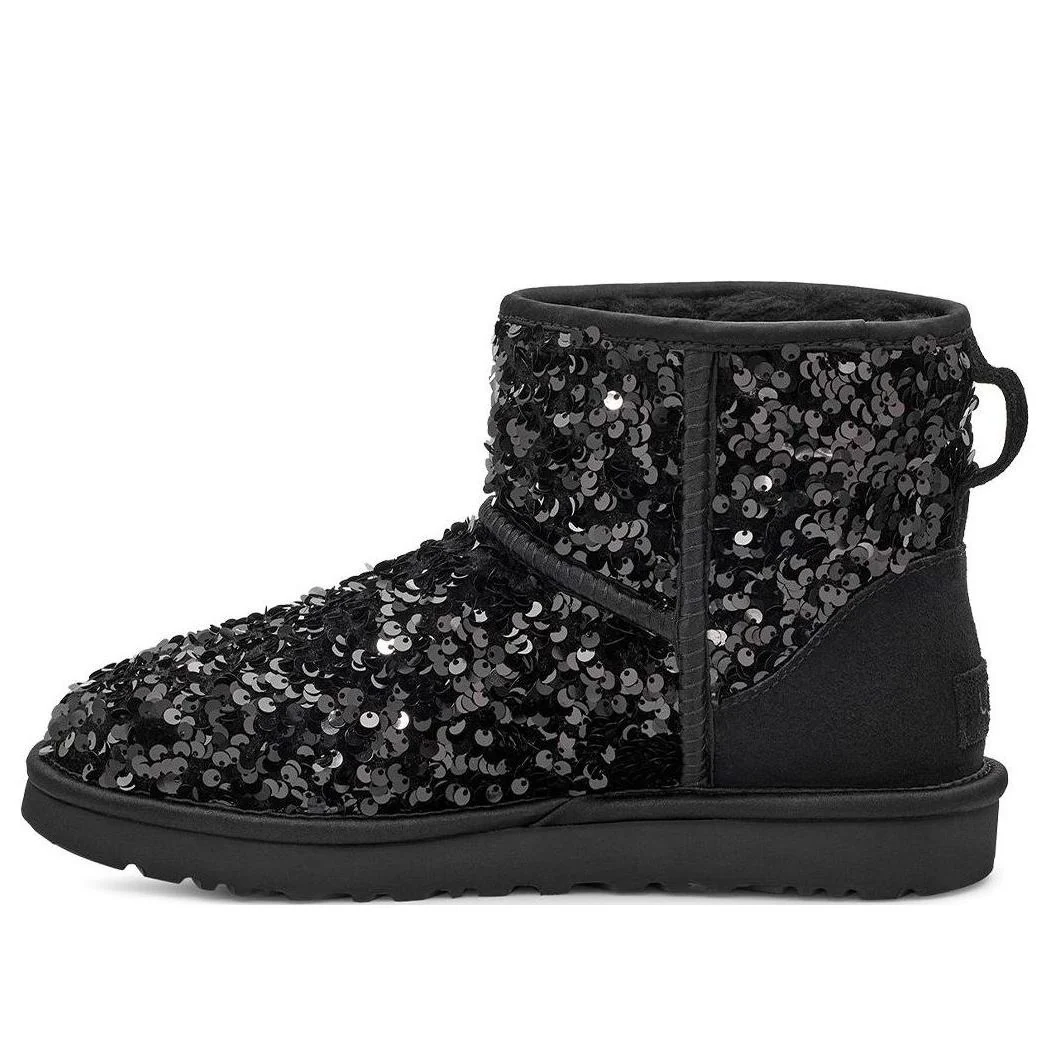 (WMNS) UGG Classic Chunkey Sequin 1130602-BLK