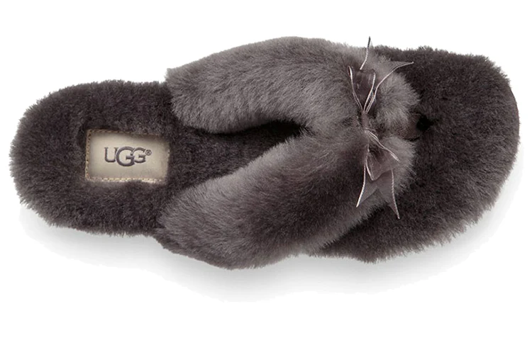 (WMNS) UGG Fluff Flip Flop III 1100250-GREY