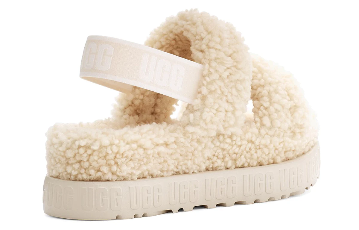 (WMNS) UGG Oh Fluffita Outdoor Open Toe Flat Heel Sports Sandals 1120876-NAT