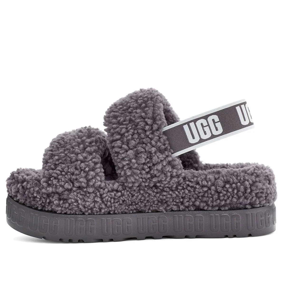 (WMNS) UGG Oh Fluffita Sandals Gray 1120876-SHA