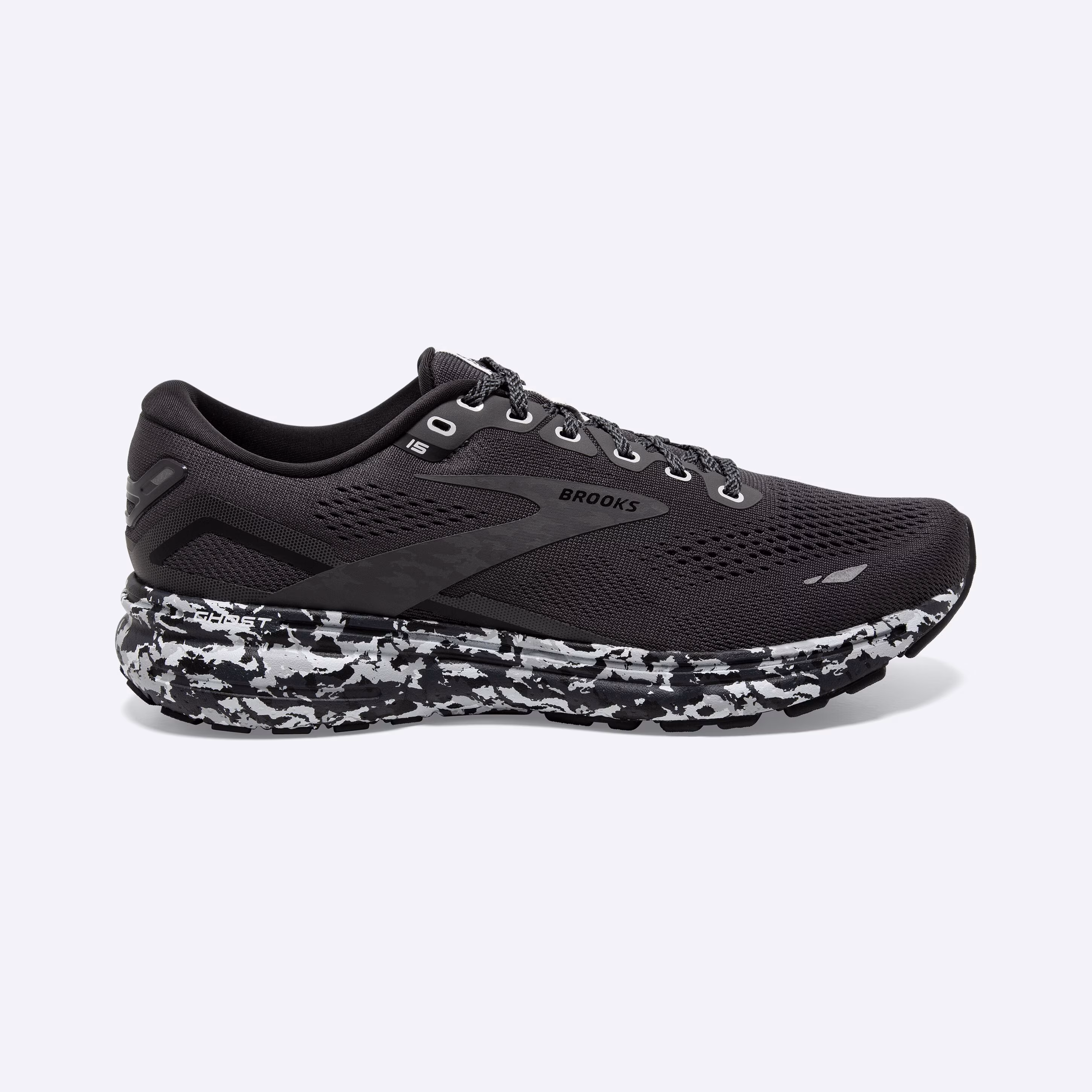 Women's Brooks, Ghost 15 Neutral Running Shoe -- Ebony/Black/Oyster