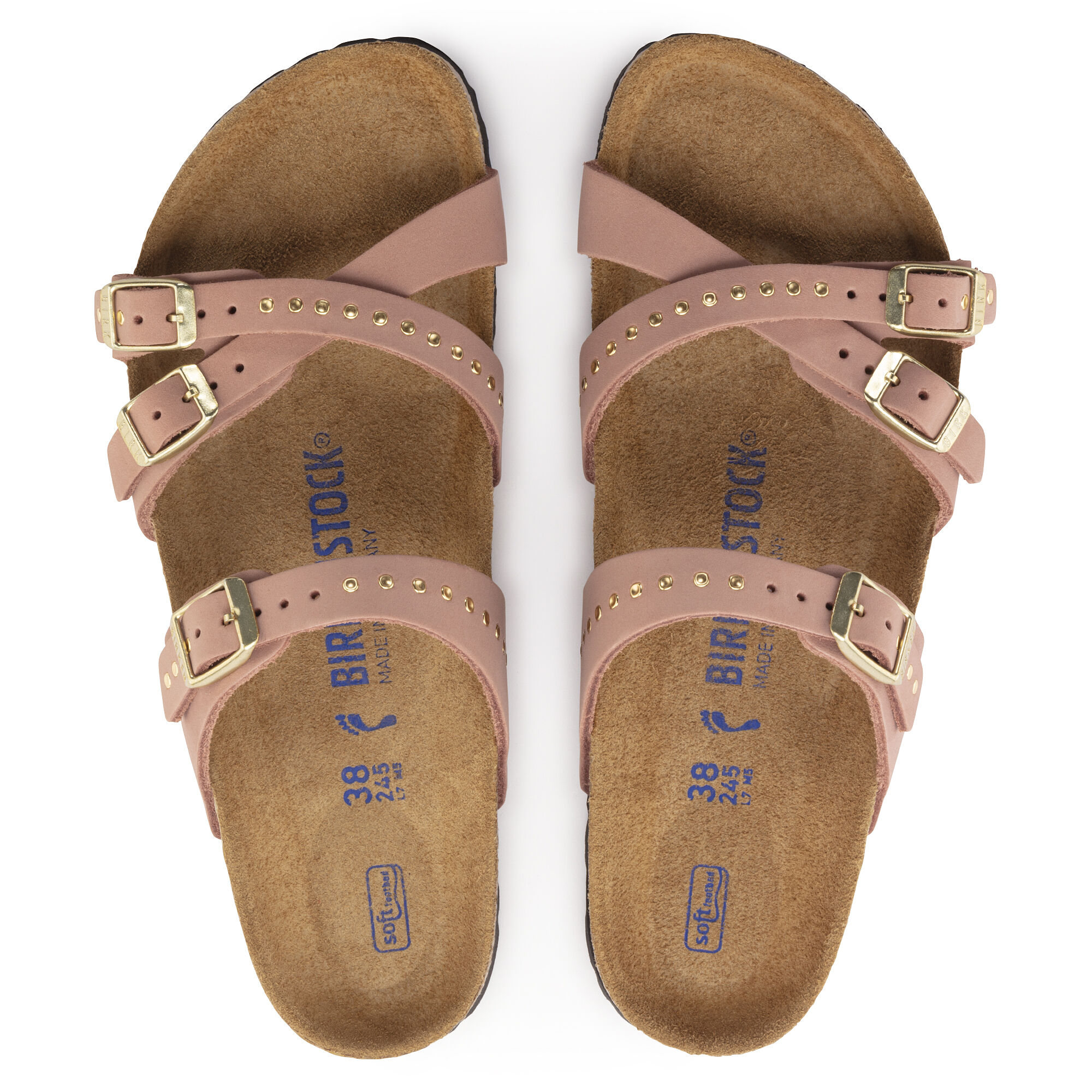 Franca Soft Footbed Nubuck Leather - Old Rose