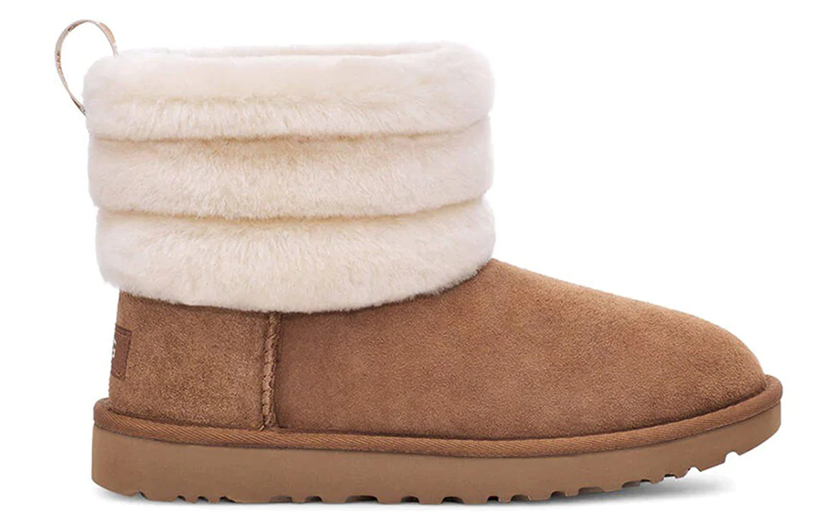 (WMNS) UGG Classic Mini Fluff Quilted Boot 'Chestnut Brown' 1098533-CHE