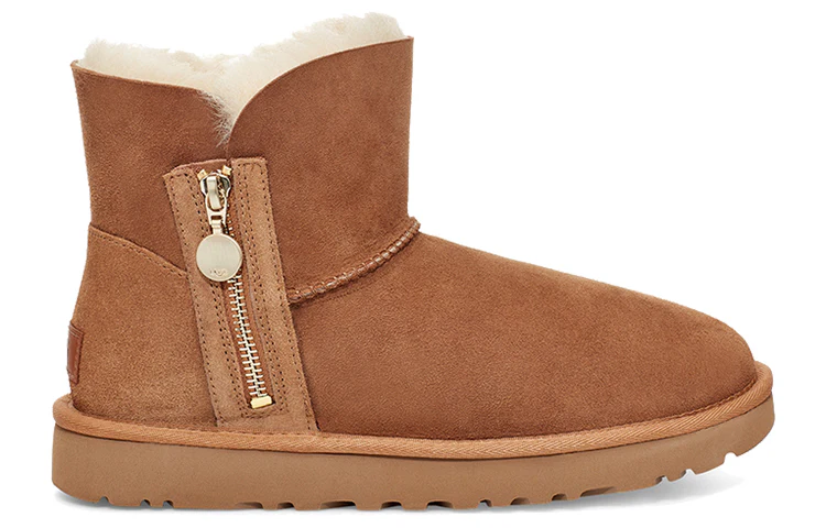 (WMNS) UGG Bailey Zip Mini Retro Fleece Lined Brown 1112481-CHE