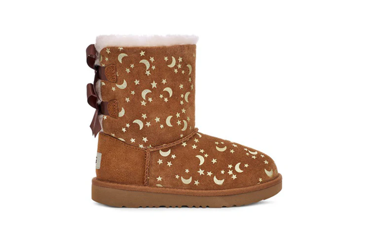 (PS) UGG Bailey Bow Sun & Moon Fleece Lined Brown 1119170T-CHE