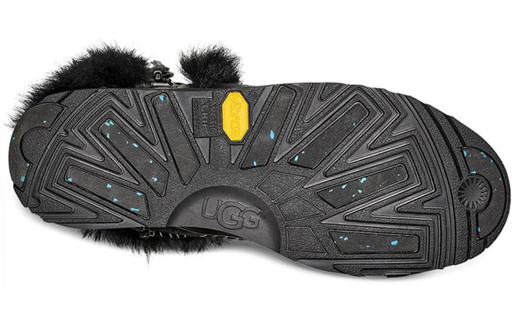 (WMNS) UGG Fluff Punk Boot Fleece Lined Black 1102950-BLK