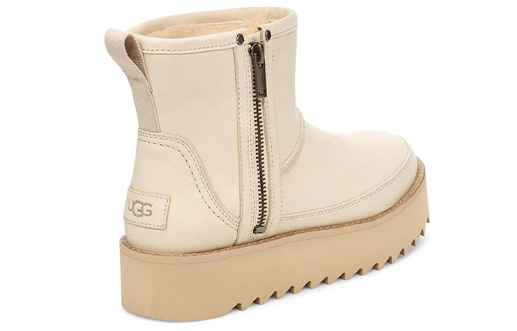 (WMNS) UGG F19 Classic Rebel Biker Mini Fleece Lined Pink 1105313-BONE