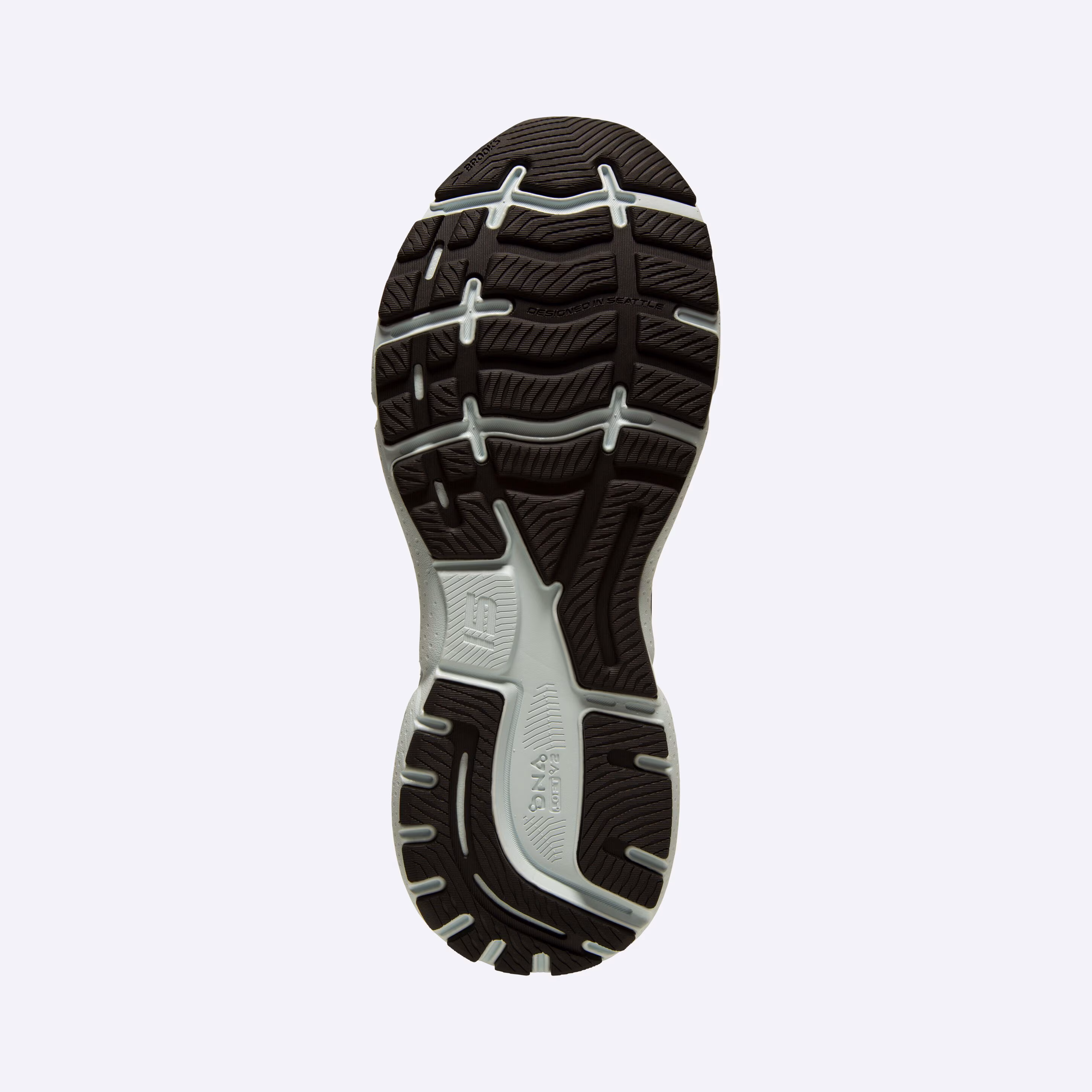 Men's Brooks, Ghost 15 Neutral Running Shoe -- Black/Ballad Blue/Sulphur