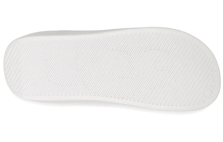 (WMNS) UGG Hilama Slide Shoe White Silver 1109592-WHT