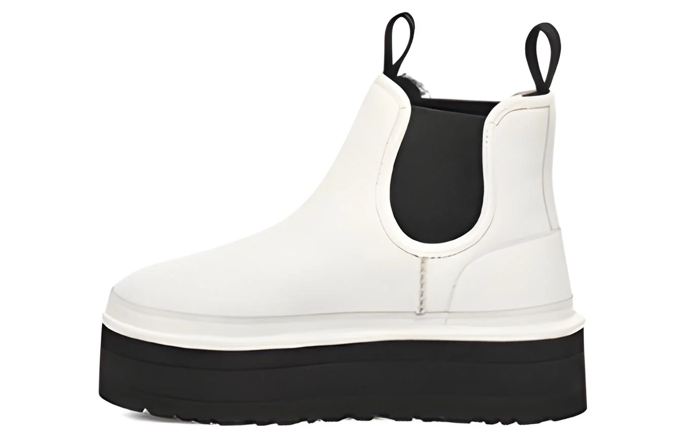 (WMNS) UGG Neumel Platform Chelsea Boot 'Pebbled White' 1130533-PDWH