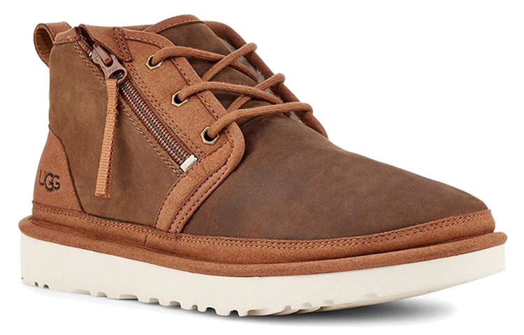UGG Neumel Zip High Top Fleece Lined Brown 1103883-CHE