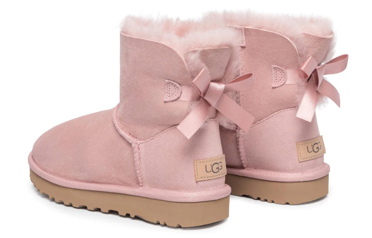 (WMNS) UGG Mini Baley Bow II Snow Boots Pink 1016501-PCRY