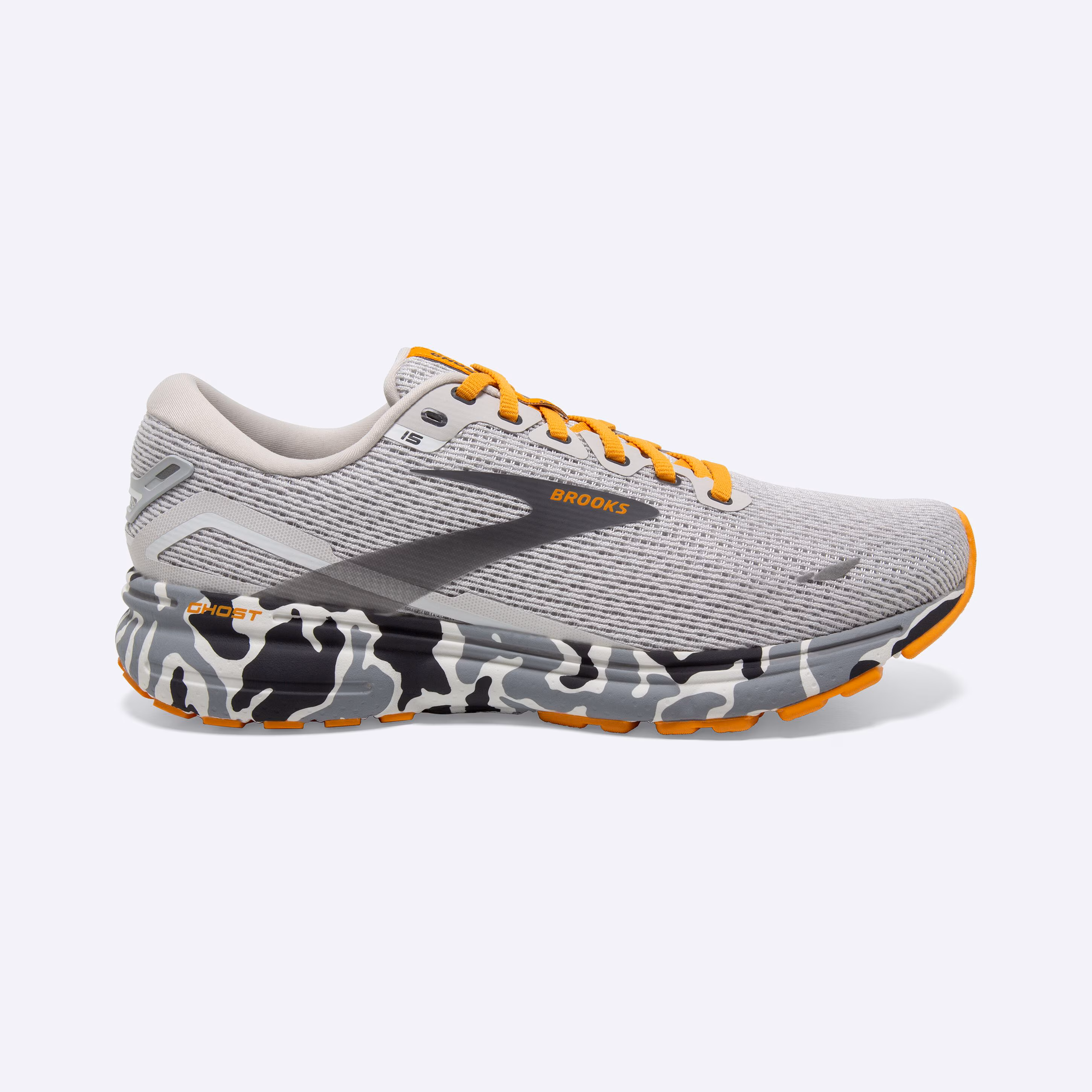 Women's Ghost 15 Neutral Running Shoe -- Blanc/Gray/Sunflower
