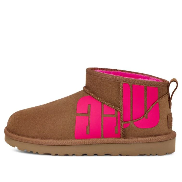 (WMNS) UGG Classic Ultra Mini Broken Logo 'Chestnut Pink' 1126373-CTPNK