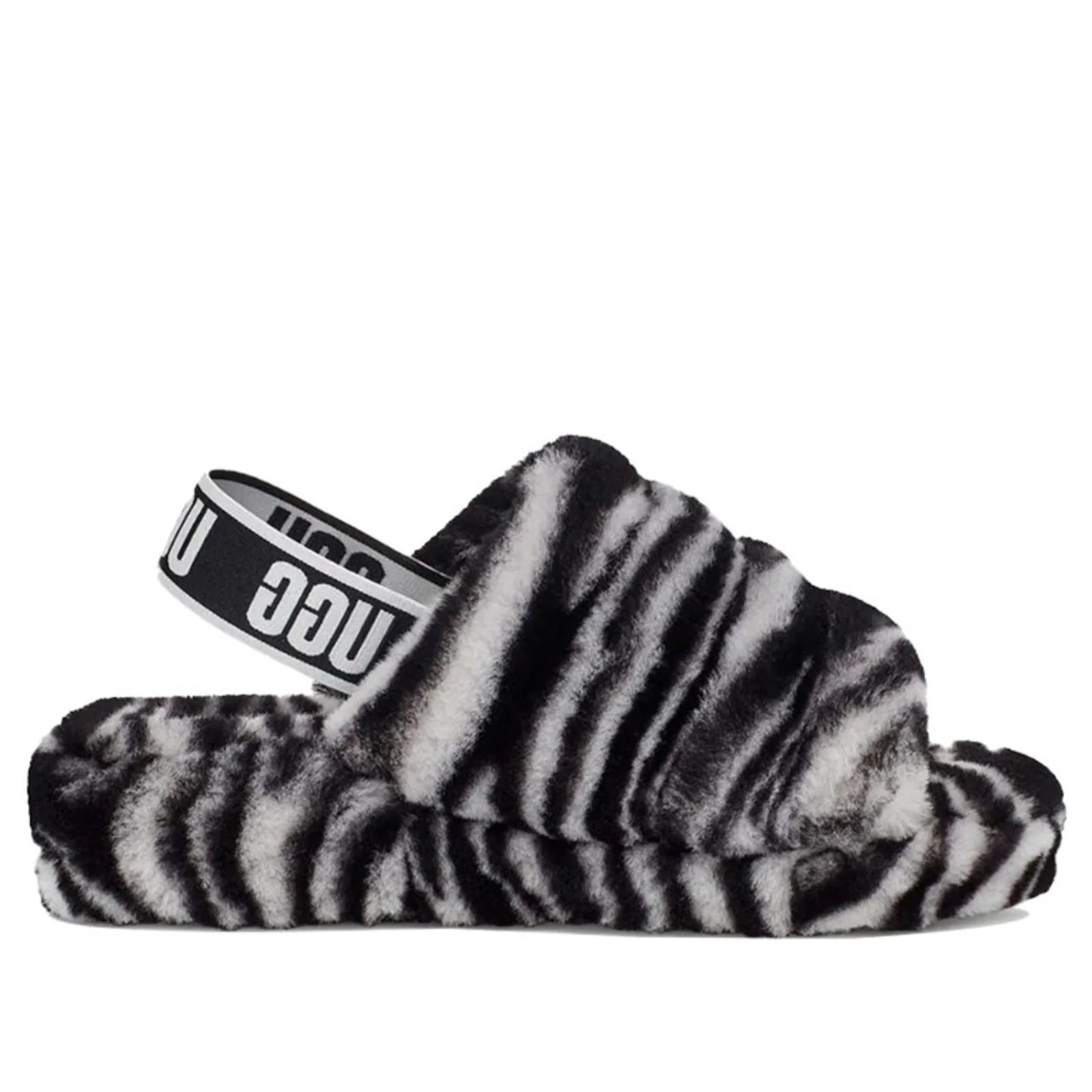 (WMNS) UGG Fluff Yeah Slide Zebra 1112248