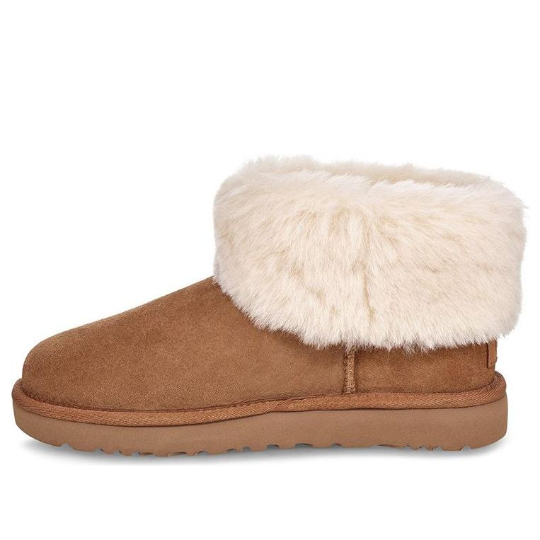 (WMNS) UGG Classic Mini Fluff Fleece Lined Brown 1106757-CHE