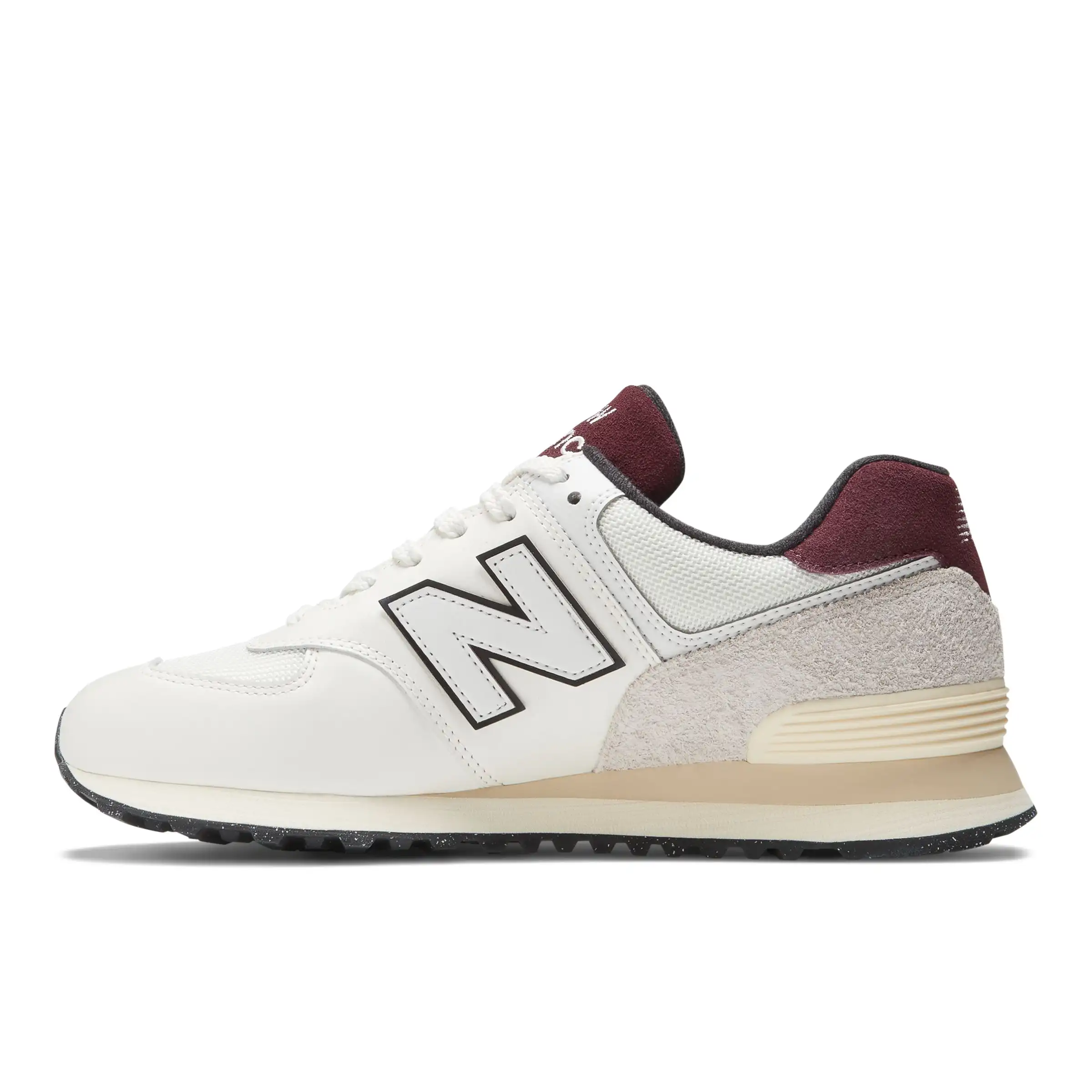 574 - White with Burgundy