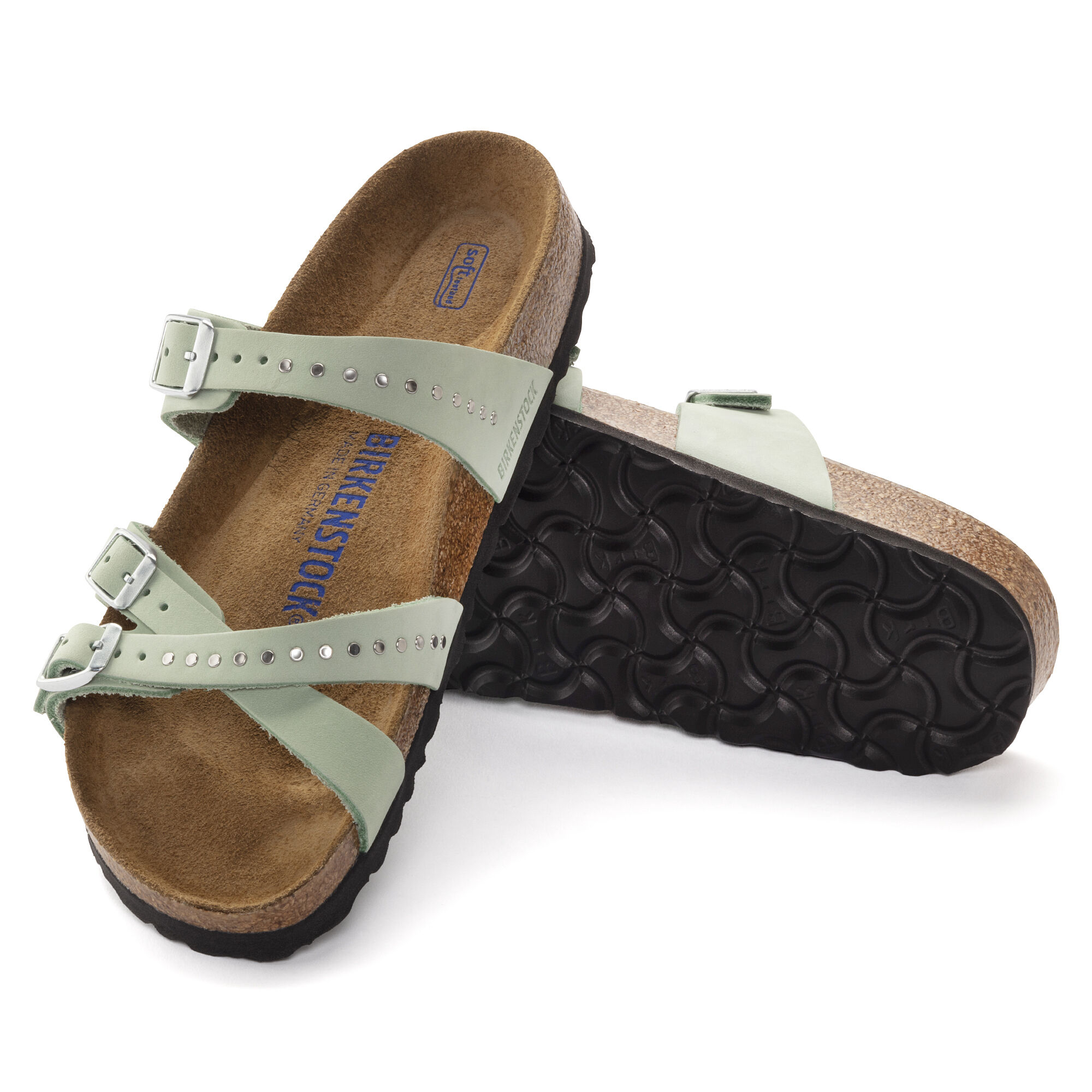 Franca Soft Footbed Nubuck Leather - Matcha
