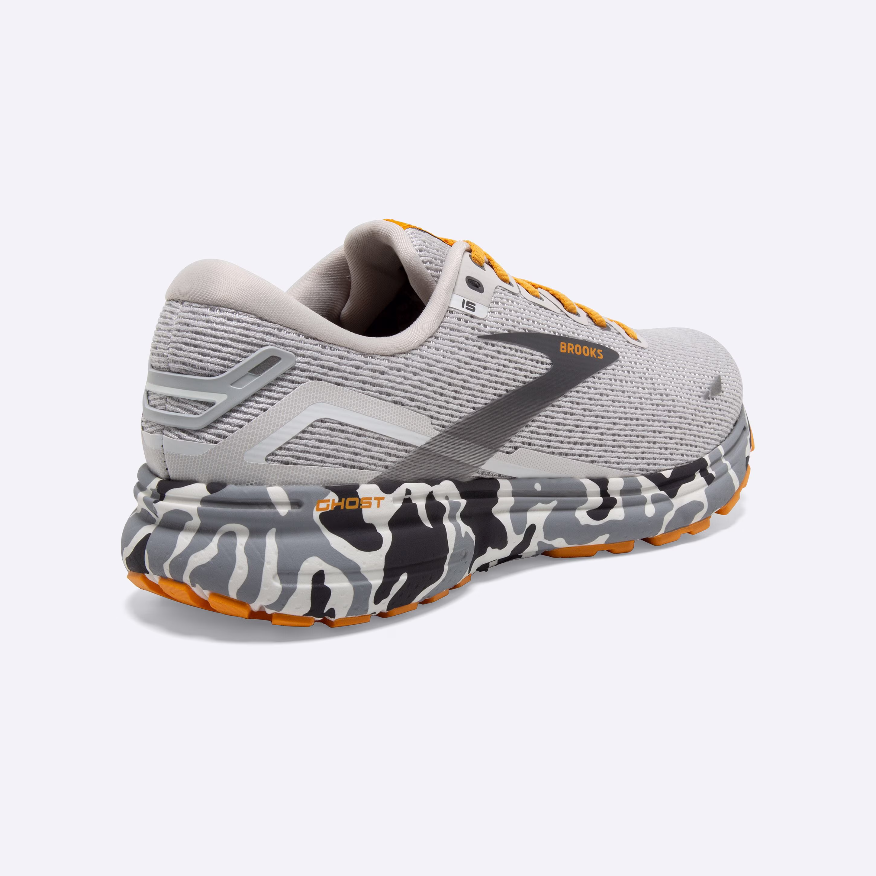 Women's Ghost 15 Neutral Running Shoe -- Blanc/Gray/Sunflower