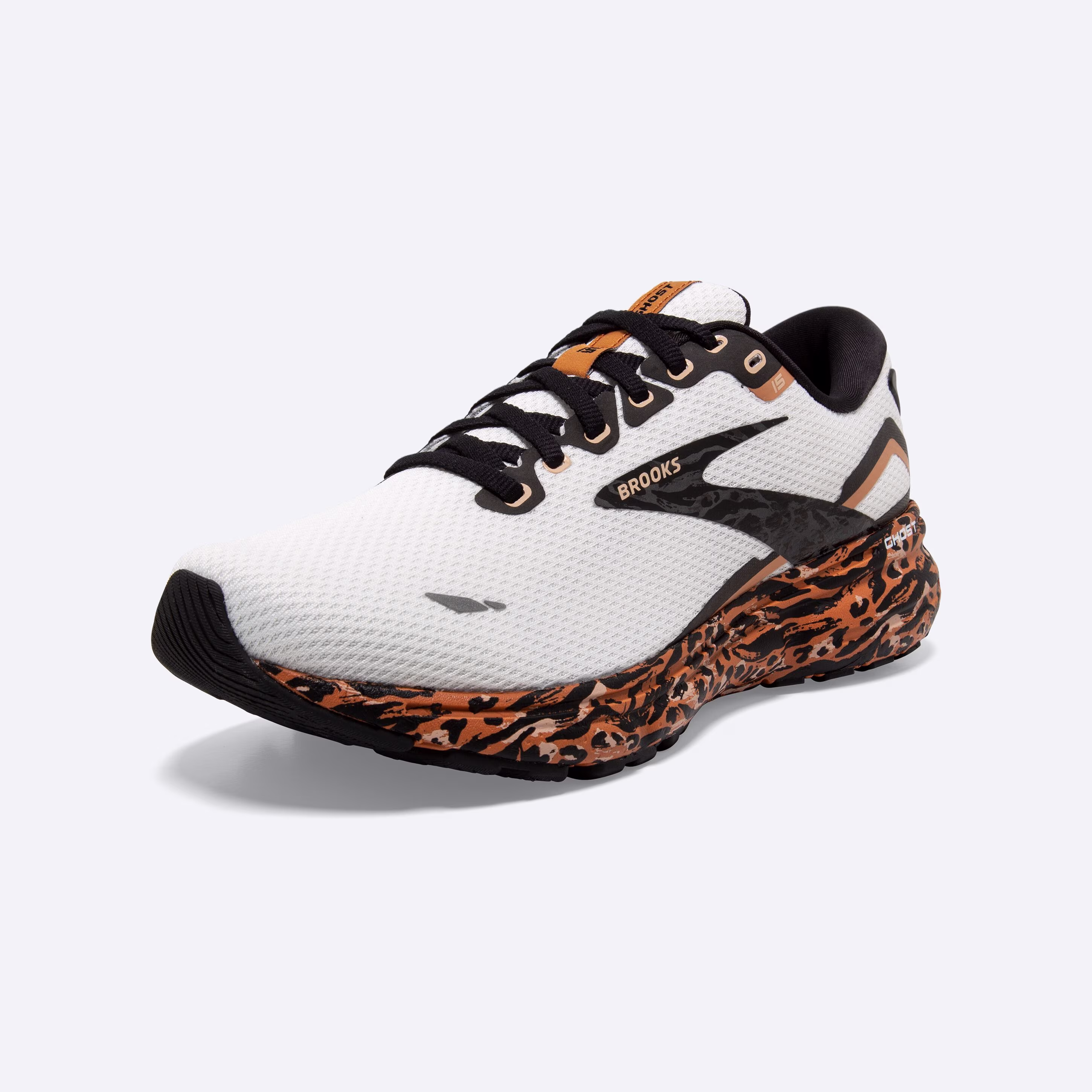 Women's Brooks, Ghost 15 Neutral Running Shoe -- Sunburn/Maple/Black