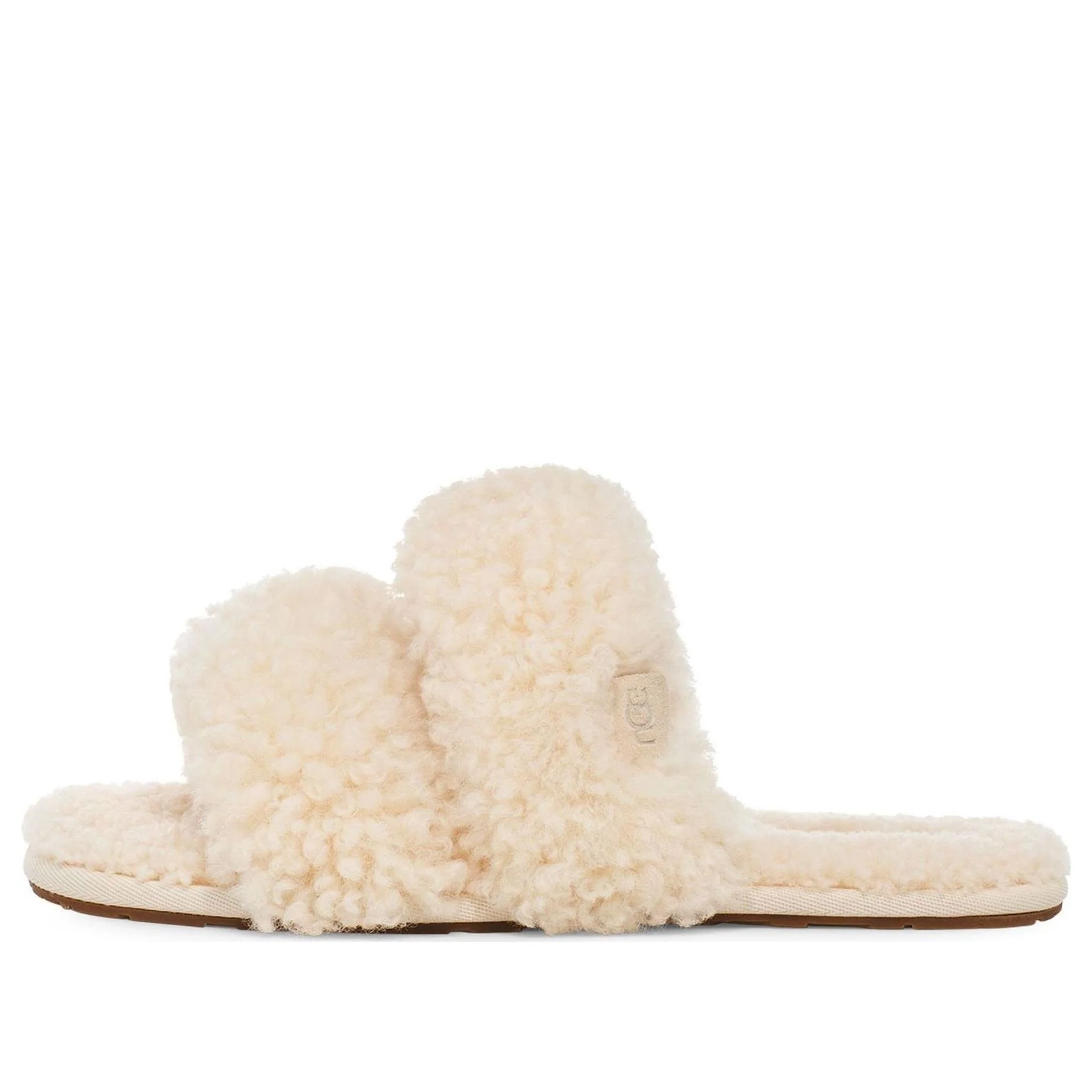 (WMNS) UGG Maxi Curly Scuffetta Slippers 'Cozy Minimalist Beige' 1130837-CYNT