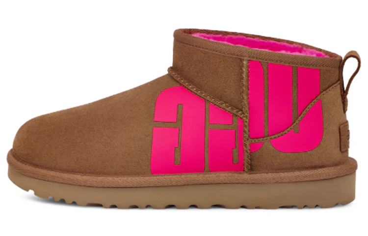 (WMNS) UGG Classic Ultra Mini Broken Logo 'Chestnut Pink' 1126373-CTPNK