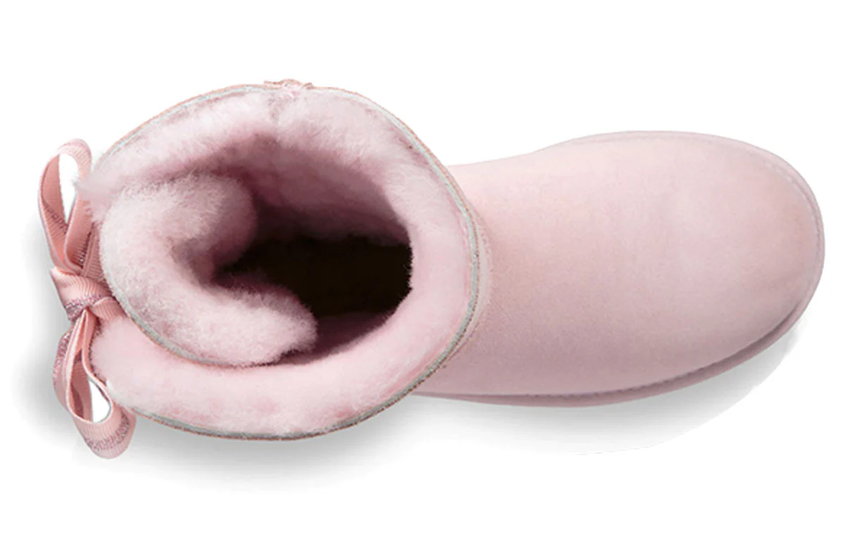 (WMNS) UGG Customizable Bailey Bow short Fleece Lined Pink Red 1098075-SLPN