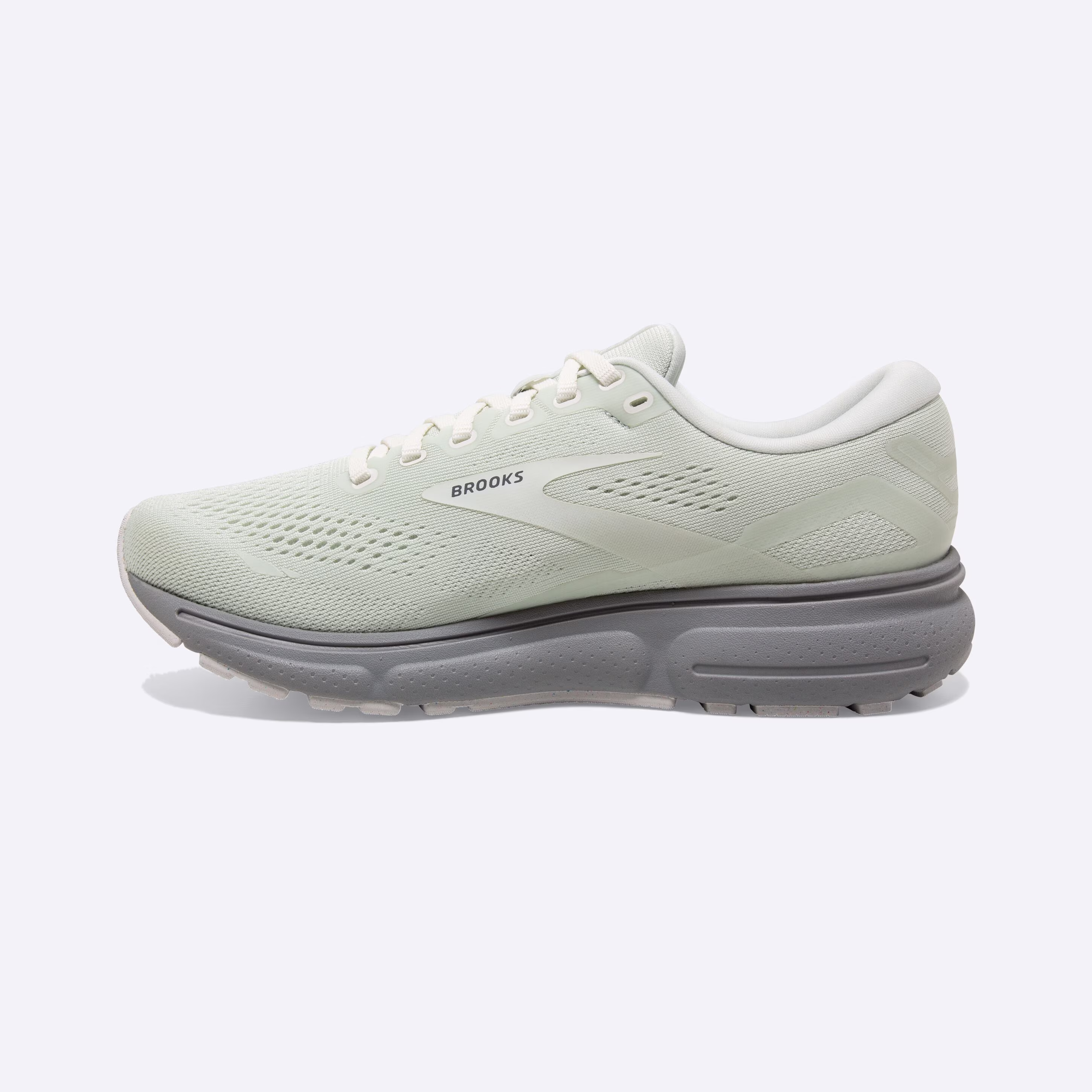 Men's Brooks, Ghost 15 Neutral Running Shoe -- Blue/White (Green Silence)