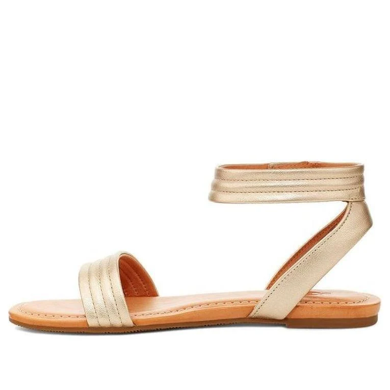 (WMNS) UGG Ethena Gold Color Sandals 1110982-GOLD