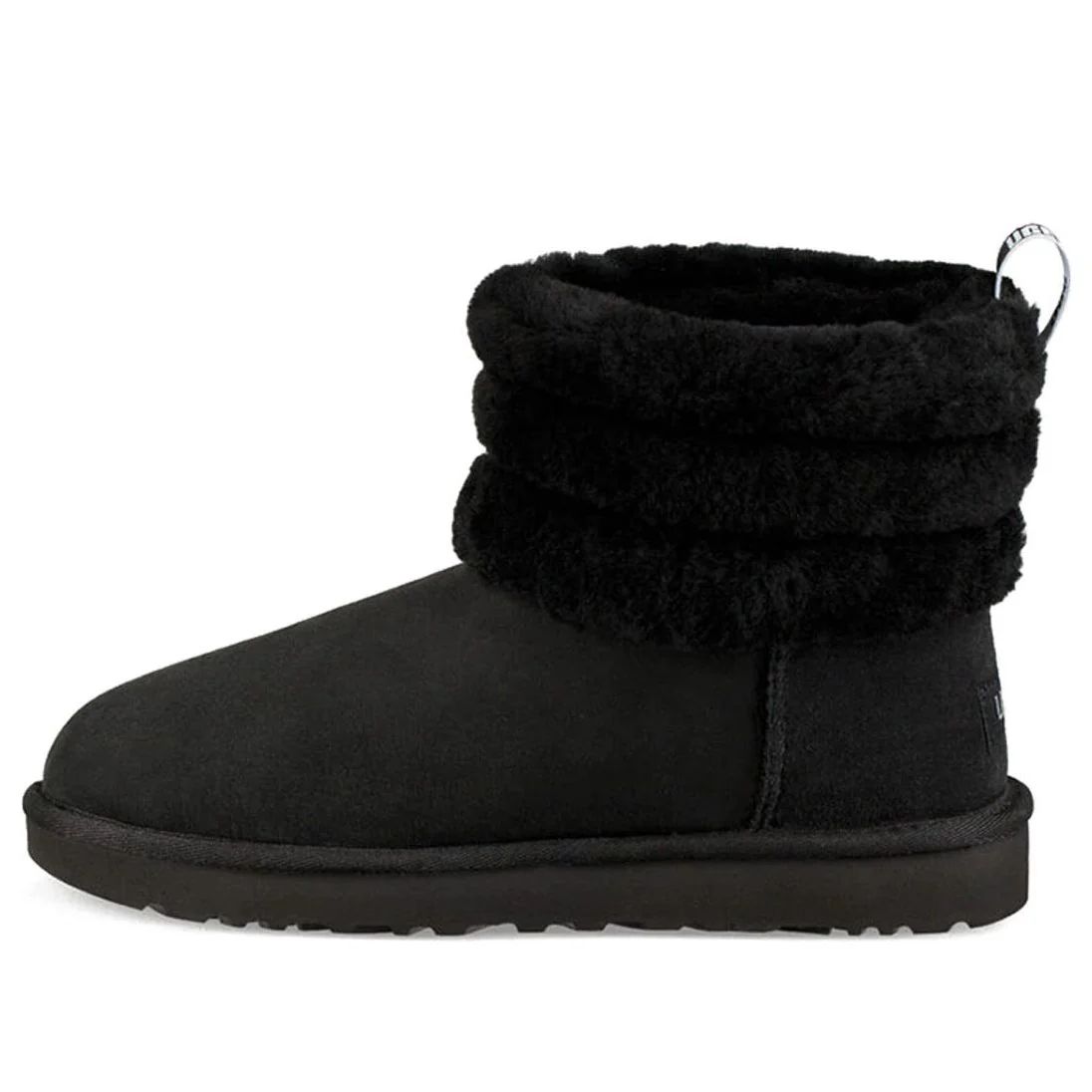 (WMNS) UGG Classic Mini Fluff Quilted Boot 'Black' 1098533-BLK