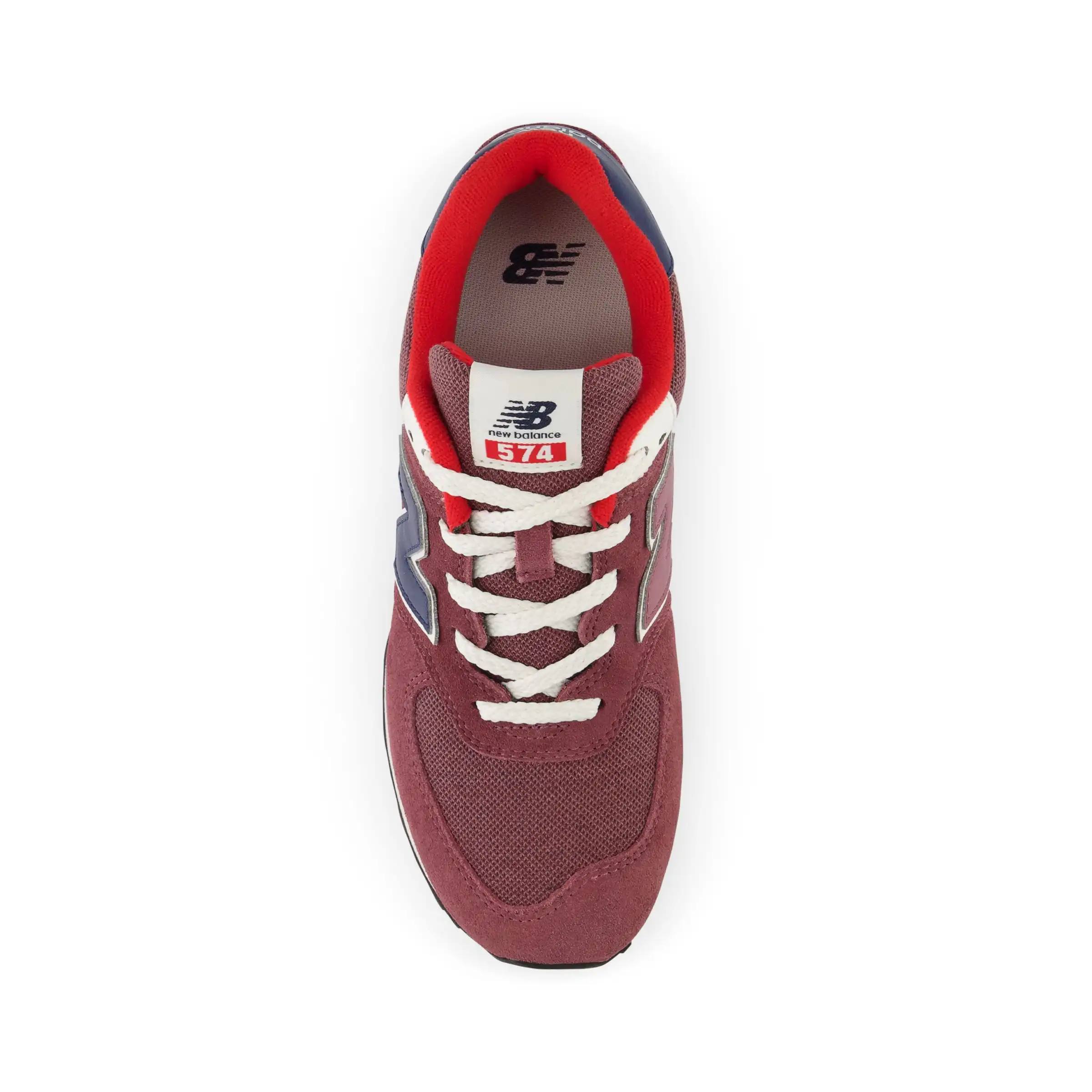 574 - Washed Burgundy with NB Navy